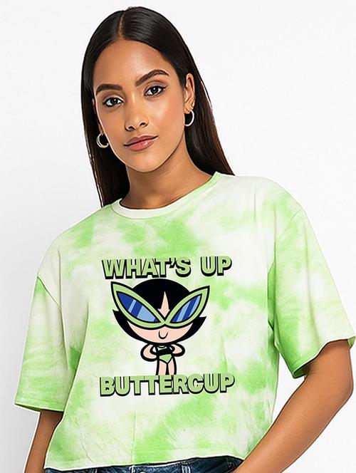 women printed short sleeve crop t-shirt - 22408811 - Very Small Image - 1