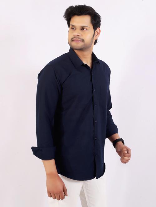 women solid collared long sleeve casual shirt - 22410817 - Very Small Image - 1