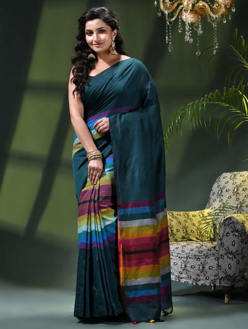 women striped printed saree - 22419795 - Very Small Image - 1