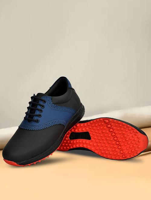 Men Black & Blue Lace Up Sport Shoe - 22423710 - Very Small Image - 1