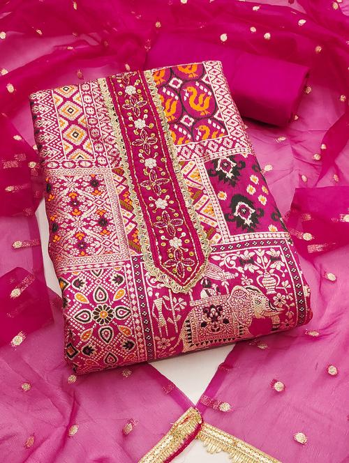 women self design unstitched suit set - 22432028 - Very Small Image - 1