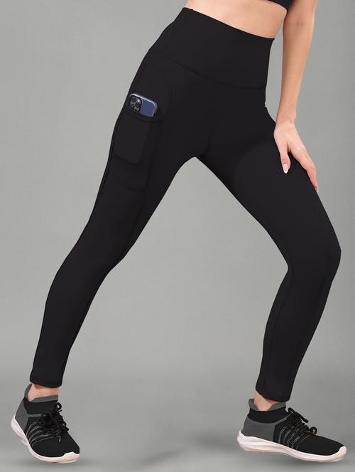 women solid high rise yoga pants - 22432137 - Very Small Image - 1