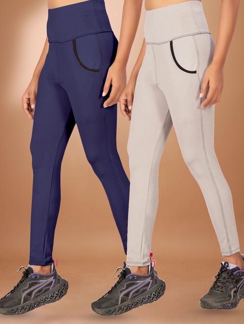 women pack of 2 mid rise yoga pants - 22432293 - Very Small Image - 1