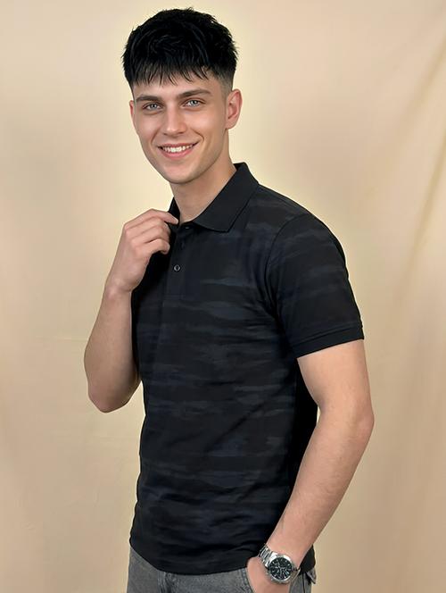 men printed short sleeve regular fit polo t-shirt - 22432772 - Very Small Image - 1