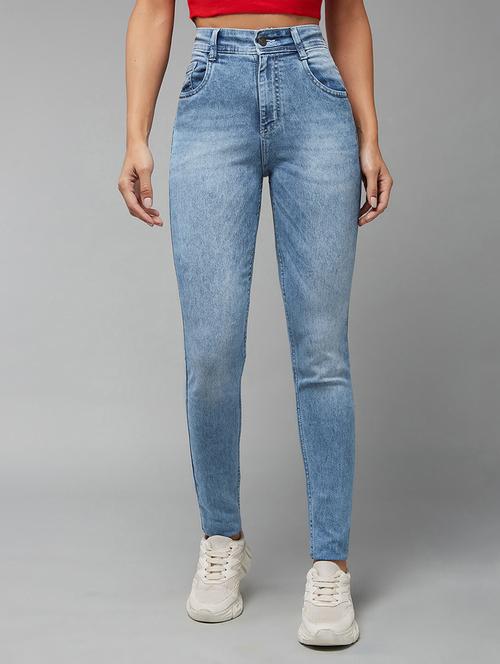 women blue cotton jean - 22433760 - Very Small Image - 1