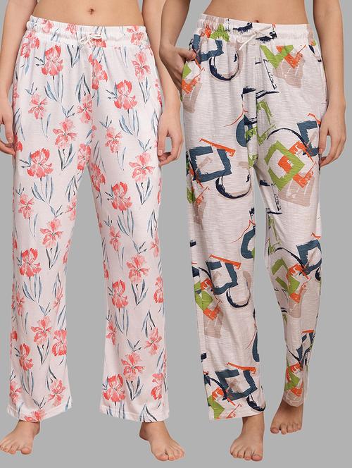 Women Pack Of 2 Printed Loungewear Pajama - 22434195 - Very Small Image - 1