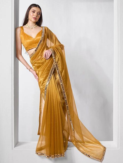 women solid with bordered saree - 22444521 - Very Small Image - 1