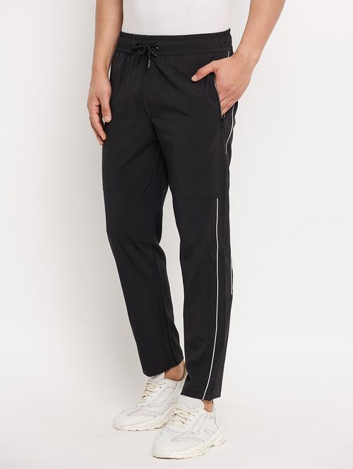 men solid mid rise full length track pant - 22448031 - Very Small Image - 1