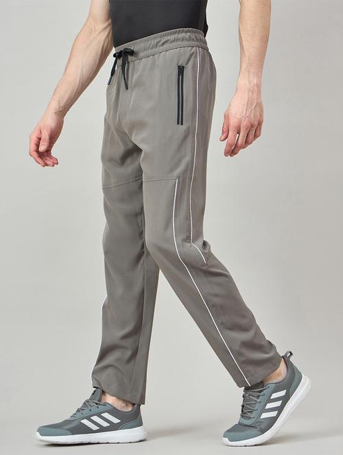 men grey nylon  full length track pant - 22448032 - Very Small Image - 1
