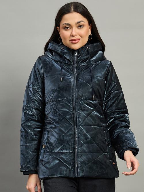 women solid long sleeve quilted jacket - 22448109 - Very Small Image - 1