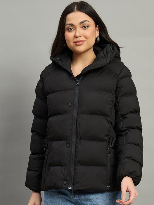 women solid long sleeve quilted jacket - 22448116 - Very Small Image - 1