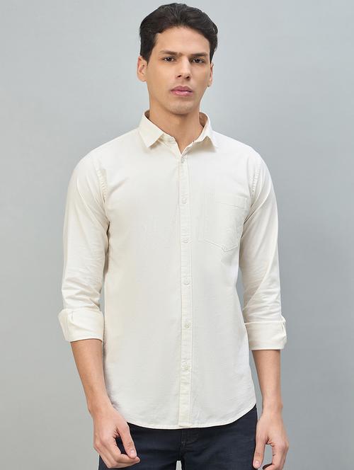 men solid long sleeve slim fit casual shirt - 22448302 - Very Small Image - 1