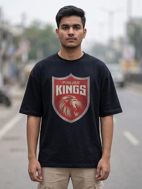men punjab kings printed short sleeve oversized t-shirt - 22449744 - Very Small Image - 1