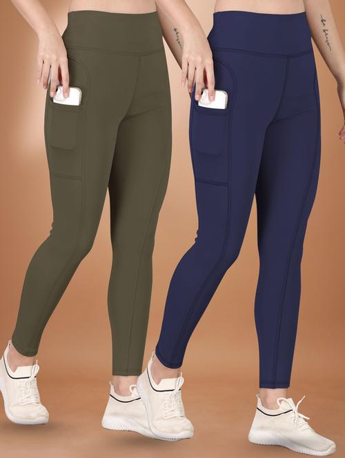 women blue polyester track pant - 22450094 - Very Small Image - 1