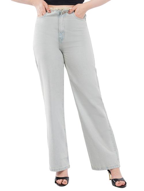 women solid high rise straight jean - 22451911 - Very Small Image - 1