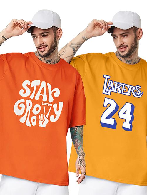 men pack of 2 printed short sleeve t-shirt  - 22455150 - Very Small Image - 1