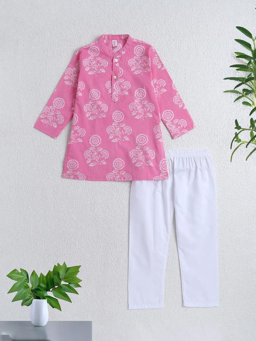 kids cotton kurta pajama - 22458209 - Very Small Image - 1