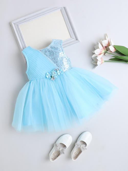 girls light blue polyester null kurtas & kurta set - 22458663 - Very Small Image - 1