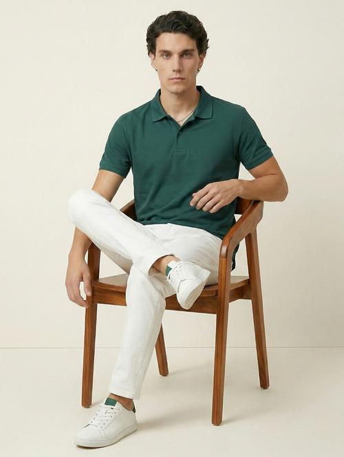 Men Solid Short Sleeve Regular Fit Polo T-shirt - 22460542 - Very Small Image - 1
