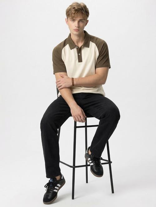 men color block short sleeve regular fit polo t-shirt - 22460661 - Very Small Image - 1