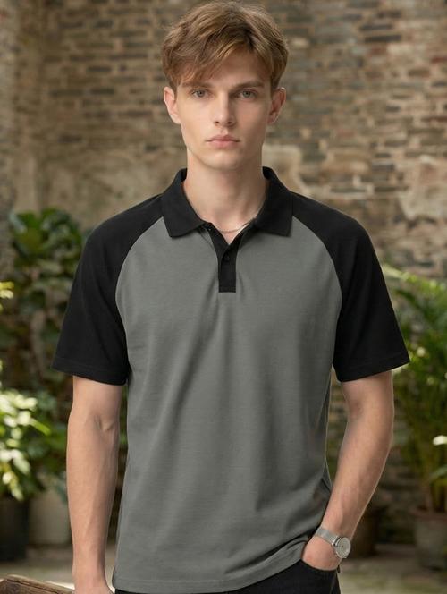 men color block short sleeve regular fit polo t-shirt - 22460740 - Very Small Image - 1