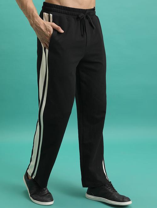 men side taped mid rise full length track pant - 22462207 - Very Small Image - 1