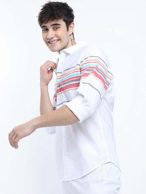 men striped long sleeve regular fit casual shirt - 22462619 - Very Small Image - 1