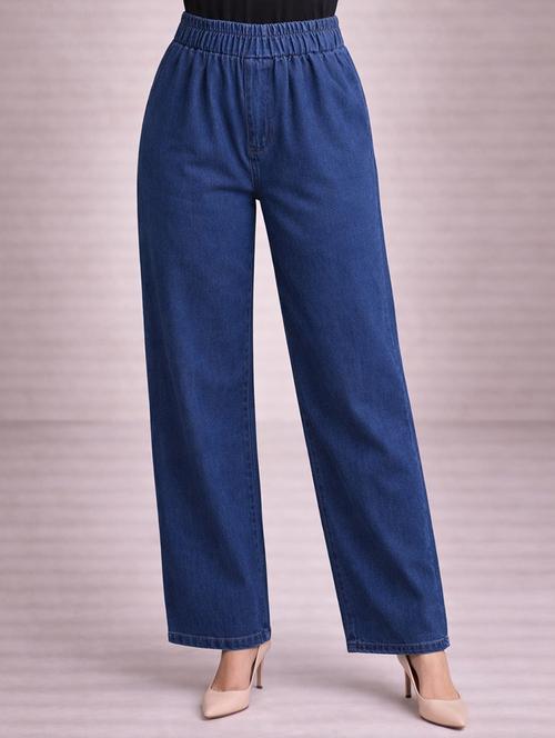 women navy blue denim jean - 22463395 - Very Small Image - 1