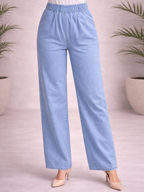 women light blue denim jean - 22463396 - Very Small Image - 1
