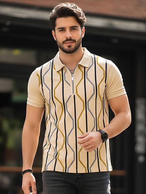 men printed short sleeve regular fit polo t-shirt - 22466659 - Very Small Image - 1