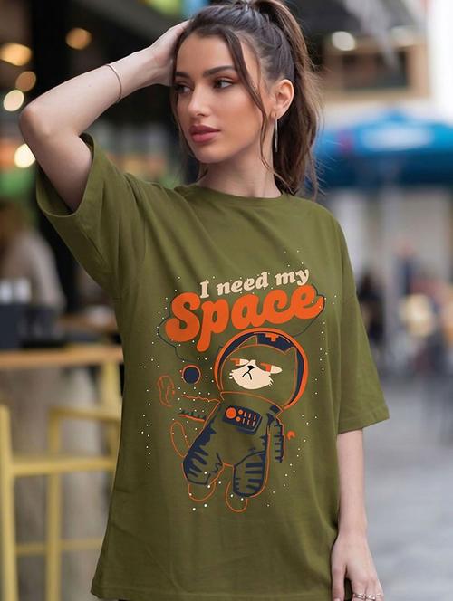 women printed short sleeve oversized t-shirt - 22466692 - Very Small Image - 1