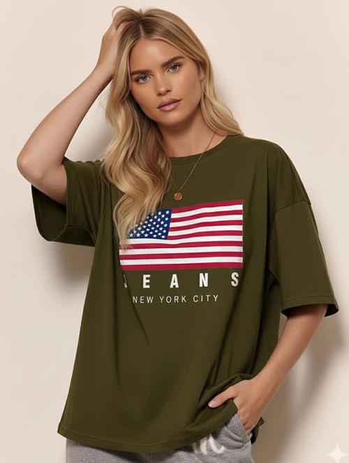 women printed short sleeve oversized t-shirt - 22466808 - Very Small Image - 1