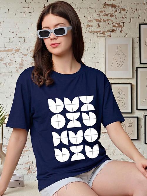 women printed short sleeve oversized t-shirt - 22466824 - Very Small Image - 1