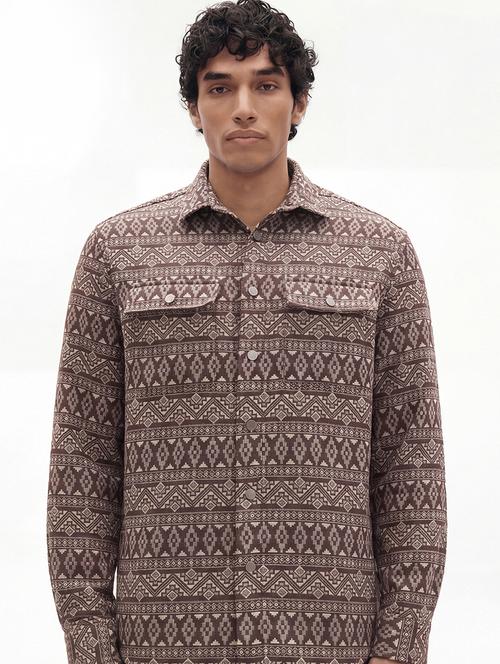 men brown cotton casual shirt - 22469621 - Very Small Image - 1