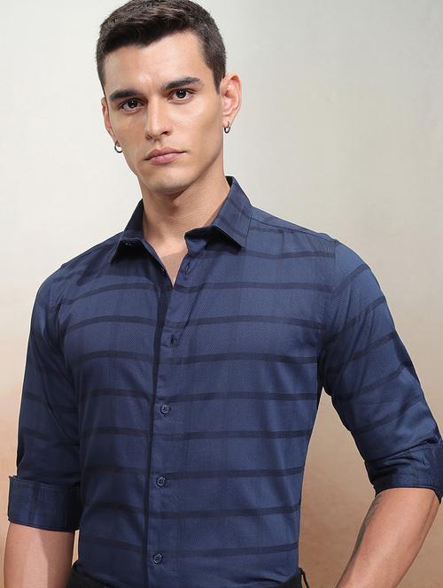 men striped long sleeve regular fit casual shirt - 22470407 - Very Small Image - 1