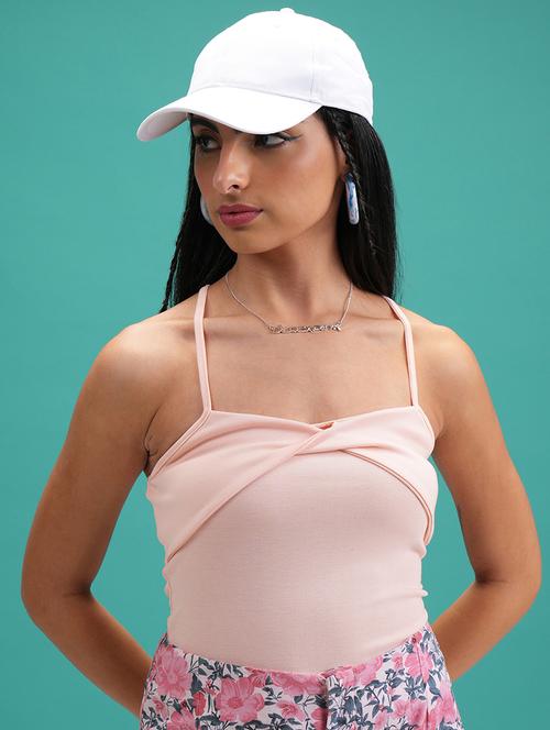 women solid pink polyester regular top - 22470953 - Very Small Image - 1
