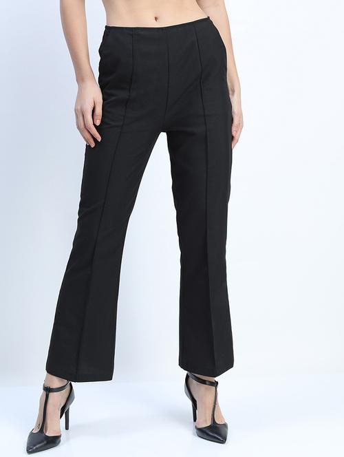 women black polyester chinos trouser - 22471207 - Very Small Image - 1