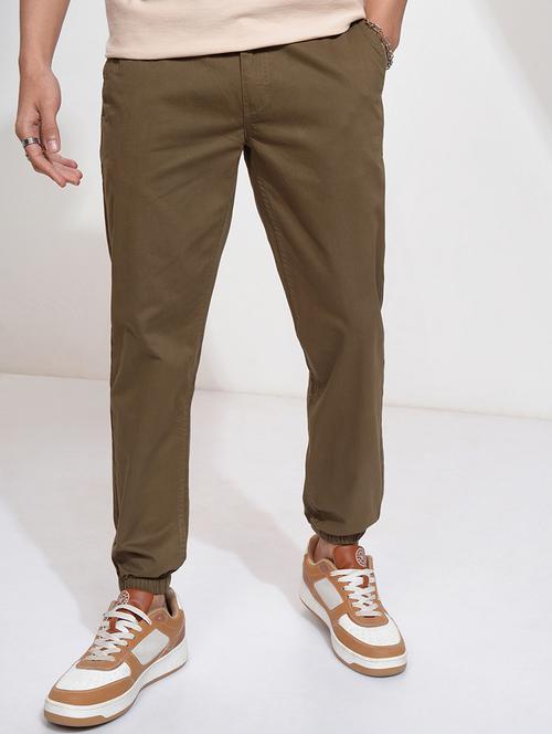 men brown cotton chinos casual trouser - 22471294 - Very Small Image - 1