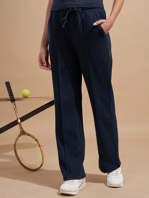 women navy blue cotton track pant - 22471344 - Very Small Image - 1