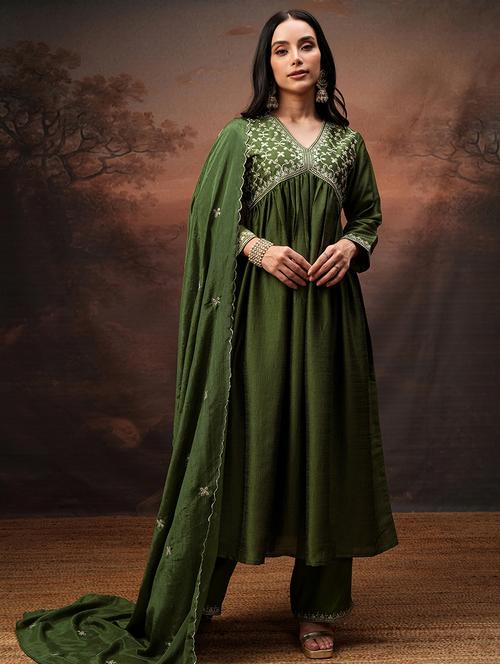 women purple kurta palazzo set set - 22471438 - Very Small Image - 1