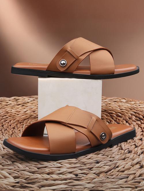 men solid slip on sandal - 22471634 - Very Small Image - 1