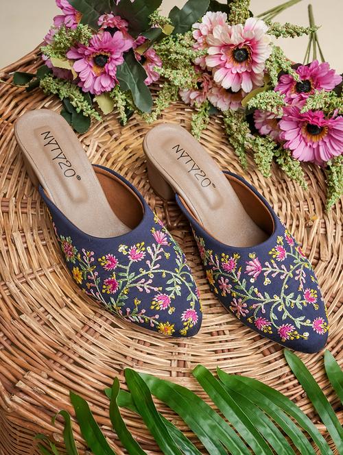 women embroidered slip on mule - 22481717 - Very Small Image - 1