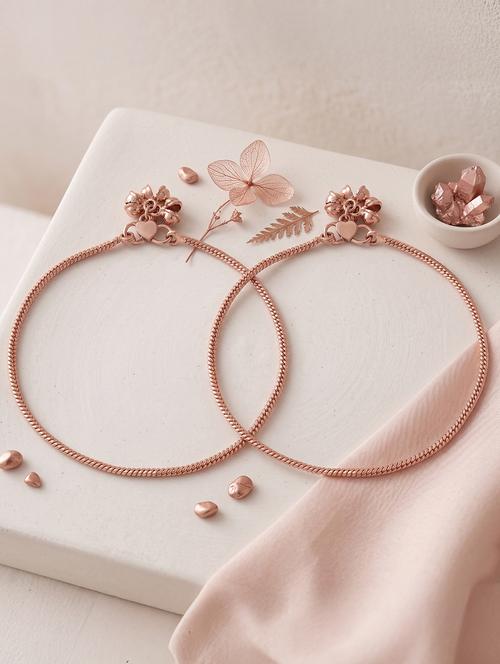 pure copper thin anklet for women payal pajeb - 22486255 - Very Small Image - 1