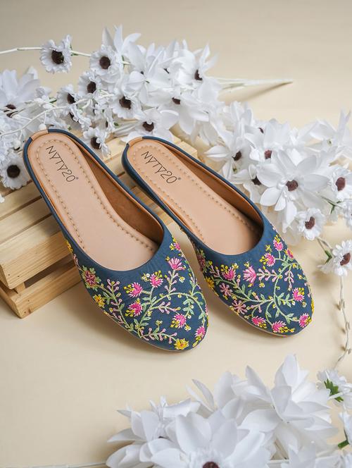 women embroidered slip on mules - 22495900 - Very Small Image - 1