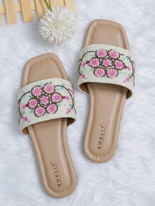 women embroidered slip on flats - 22497881 - Very Small Image - 1