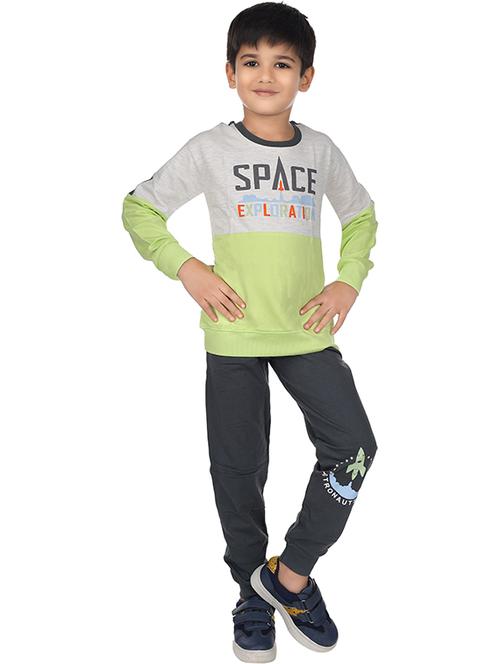 boys colourblocked round neck full length set  - 22498380 - Very Small Image - 1