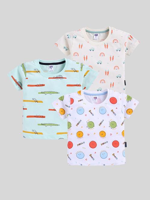 boys pack of 2 printed round neck t-shirt - 22498467 - Very Small Image - 1