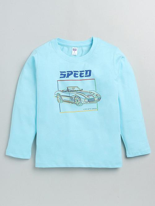 boys printed long sleeves round neck t-shirt - 22498469 - Very Small Image - 1