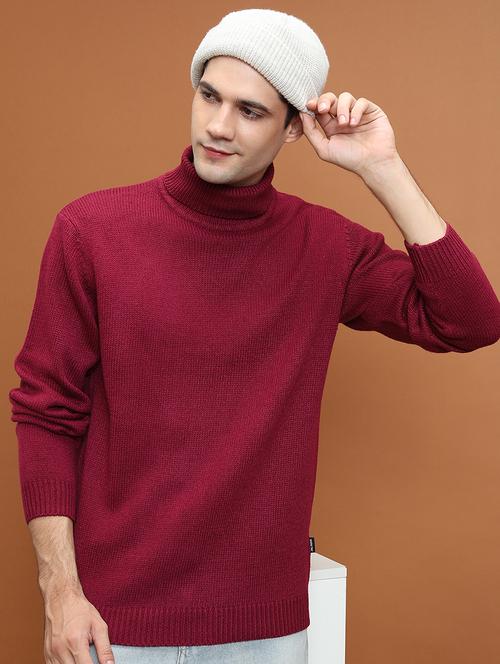 Men Solid Long Sleeve Pullover Sweater - 22499361 - Very Small Image - 1