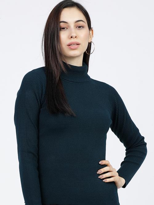women solid long sleeve pullover sweater - 22499396 - Very Small Image - 1